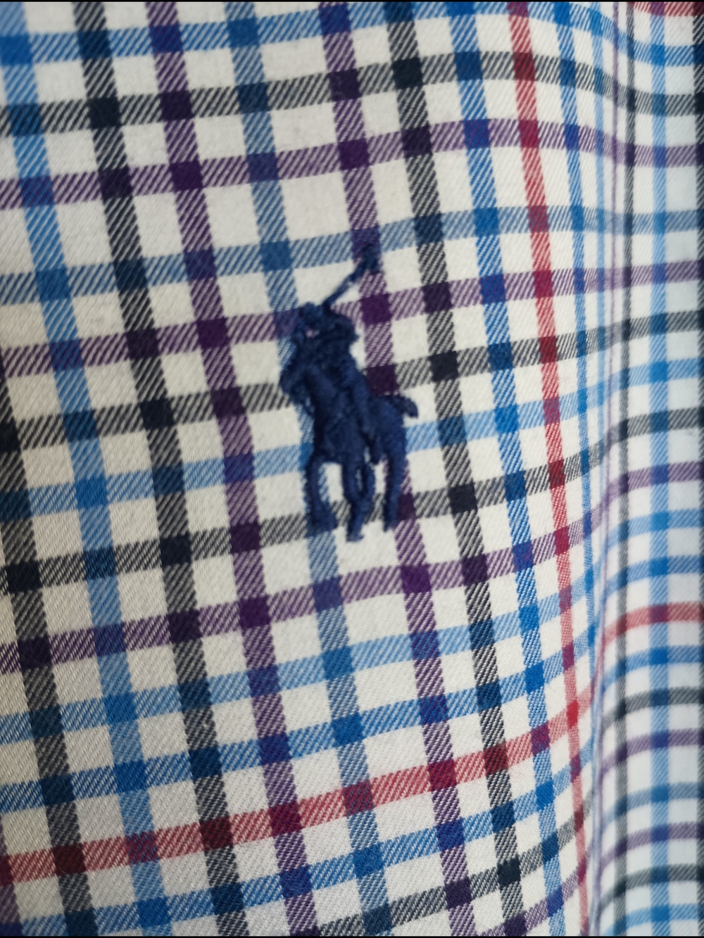 Ralph Lauren Checked Long Sleeve Button Collar Shirt Sz L Preppy Business Casual